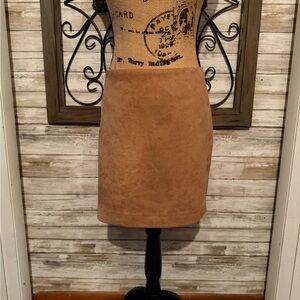 Tan Suede Women's Skirt